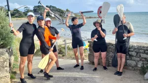 Séancce de longe-côte pagaie avec NandiniWavesDanse